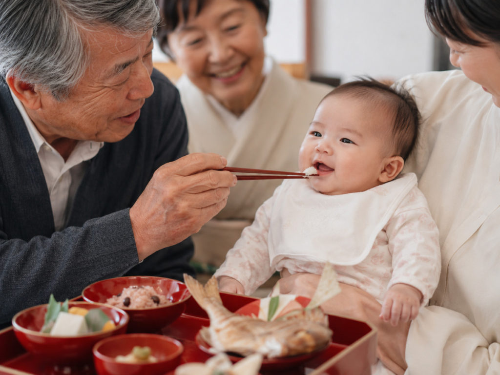 一汁三菜のお食い初め祝い膳