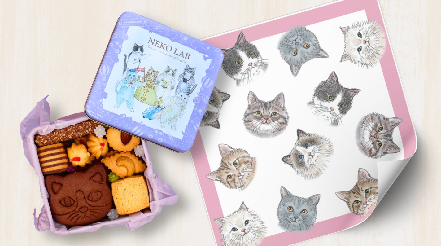 NEKO LABがエスパル福島に期間限定出店、人気の猫モチーフクッキー缶や雑貨を展開