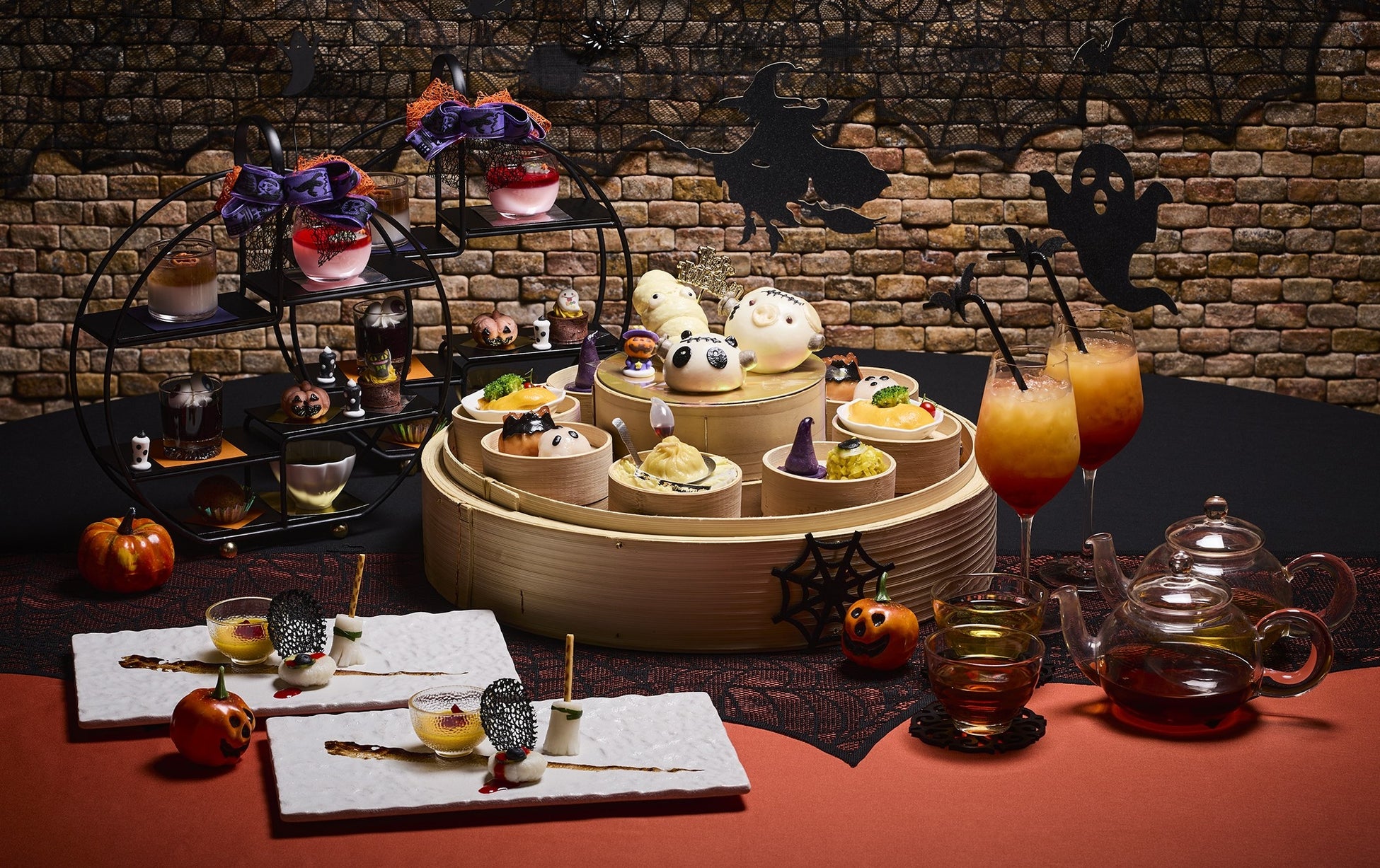 ハロウィンチャイニーズアフタヌーンティー ※写真は2名様分です。