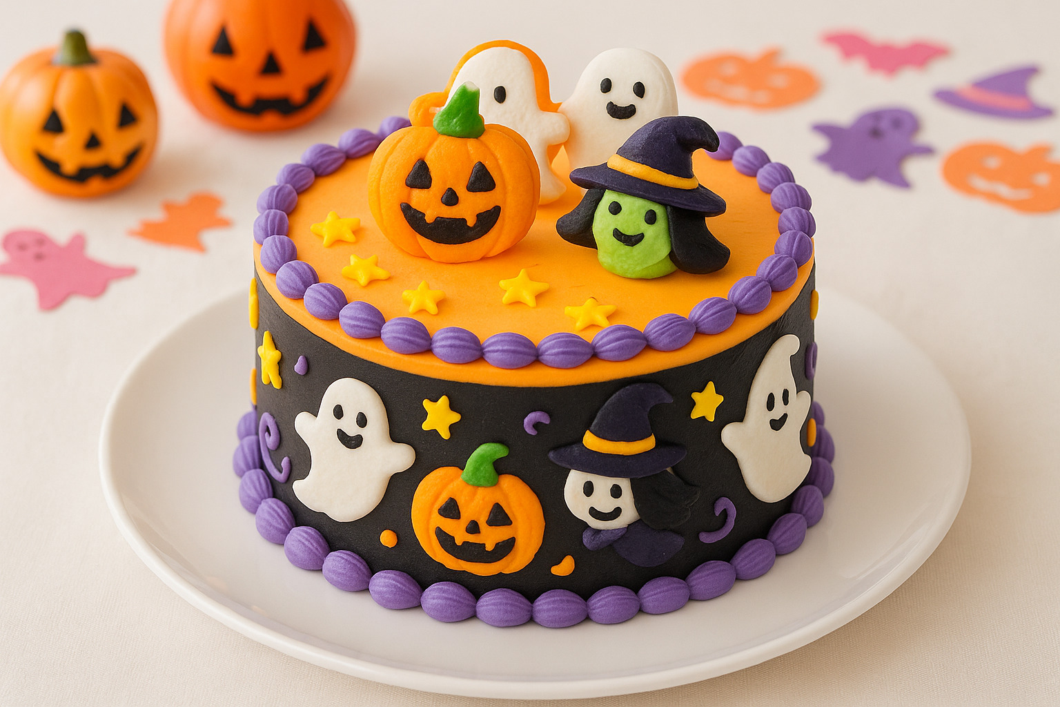 ハロウィンパーティーを盛り上げる！おすすめケーキ特集のハロウィンパーティーにぴったりのケーキを表すイメージ