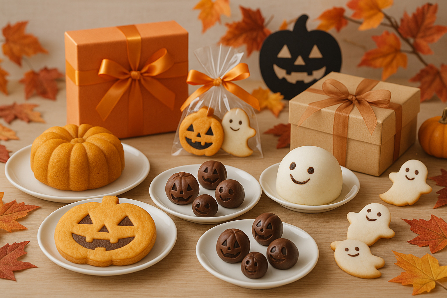 ハロウィンにぴったりのスイーツギフトを表すイメージ
