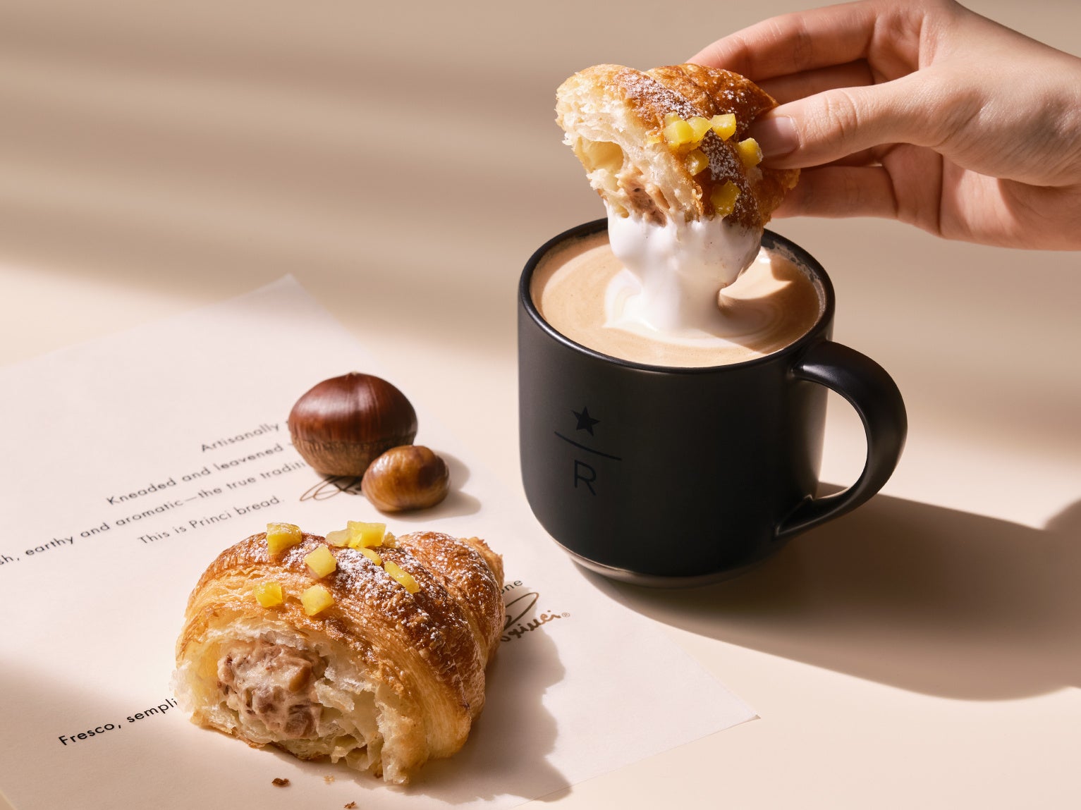 スターバックス リザーブ® カフェで秋の味覚「コルネッティ マロンクリーム」発売