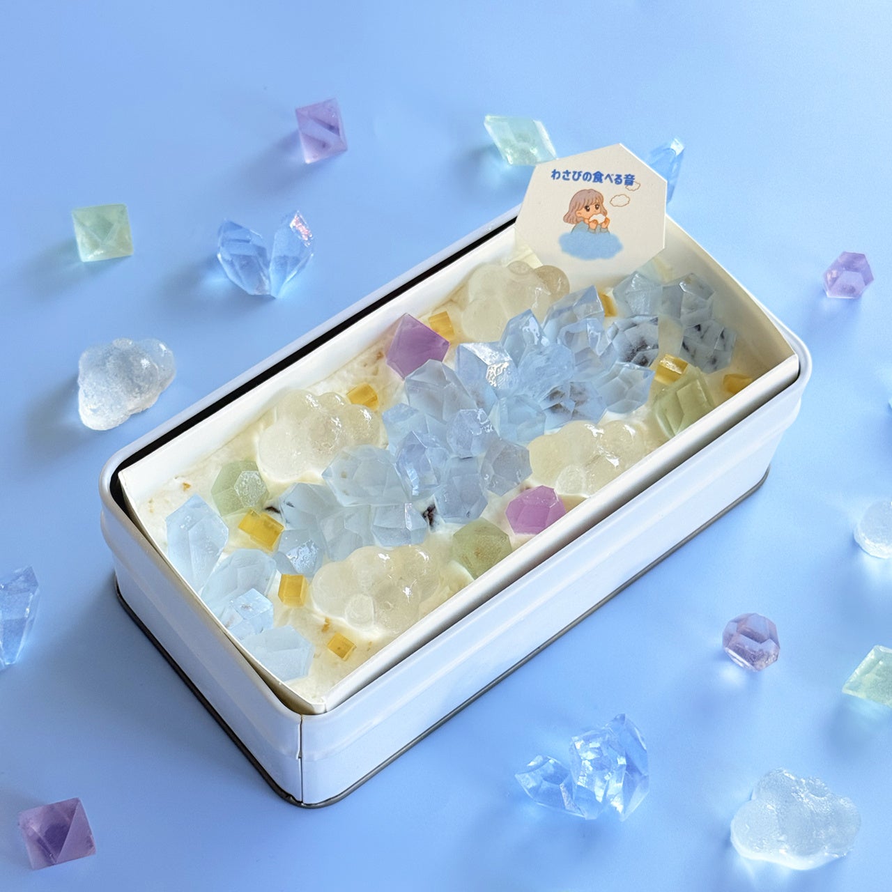 アイスケーキ（わさびの食べる音×ハラペコラボ 3年目のコラボで幻想的な「Crystal Cloud」スイーツ登場）