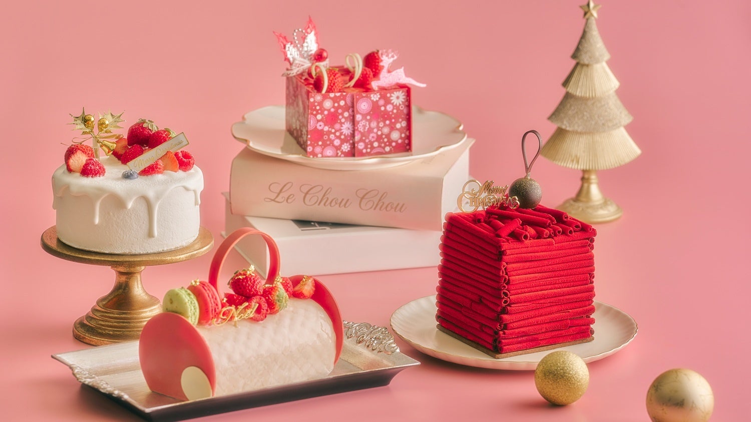 ヒルトン東京お台場「LE CHOU CHOU」初のクリスマスケーキコレクション発売